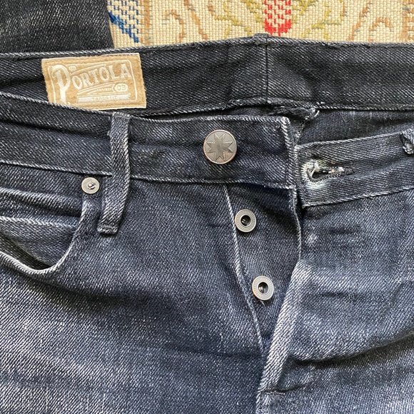 Freenote Cloth Jeans Portola Taper Fit 30x33 Black Japanese Selvedge Denim - Picture 7 of 15